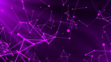 Abstract futuristic dark plexus background with moving connecting points and lines. Motion. Visualization of night sky with stars and constellations, concept of astrology. video