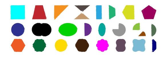 Colored figures with wax. vector