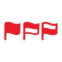 Flag icon. Red simple icon on white background. Flat style. flag icon collection with a red base color. Graphic eDesign element of report error button illustration vector