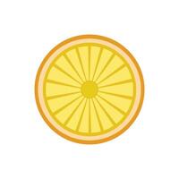 Lemon icon in flat style. Lemon illustration. design element illustration of lemon slices which are usually served over a glass of drink or over a plate of food vector