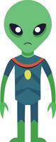 A green alien with a sad expression is a perfect design for Halloween vector