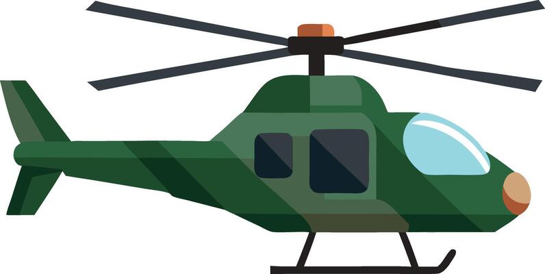 dark green color army battle helicopter illustration