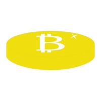 Bitcoin symbol sign for digital currency. Cryptocurrency to use for buttons or websites. Security concept. Golden gray bitcoin illustration. vector