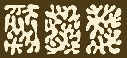 Abstract liquid organic shape in groovy trendy y2k style. Retro wavy strange shape. Elements babble and drops. vector