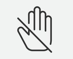 Hand Gesture Icon Line Simple Trendy Design. vector