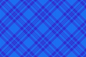 Fluffy pattern texture , vogue seamless textile background. Rustic plaid check tartan fabric in indigo and blue colors. vector