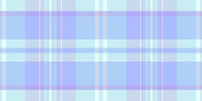 Close-up check textile, gentle plaid background pattern. Relax fabric texture seamless tartan in cyan and blue colors. vector