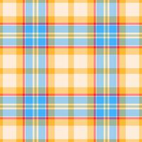 Uk seamless tartan plaid, mexico textile background texture. Multicolored pattern fabric check in amber and cyan colors. vector