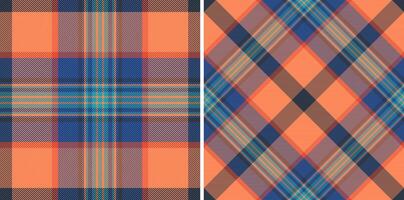 Background textile pattern of plaid fabric check with a seamless texture tartan. vector