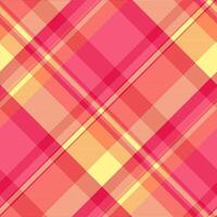 Check fabric background of seamless tartan with a textile pattern texture plaid. vector