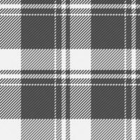 Border check tartan, outfit fabric plaid texture. Manufacture background pattern seamless textile in grey and white colors. vector