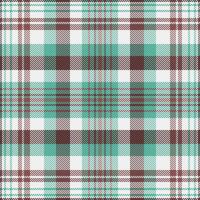 Styled fabric seamless tartan, tough textile pattern. Bedroom texture check plaid background in white and teal colors. vector