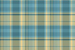 Front texture seamless check, panjabi background fabric textile. Silk pattern tartan plaid in cyan and amber colors. vector