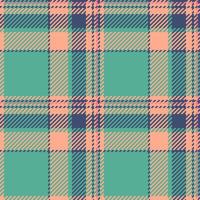 Textile check background of seamless pattern tartan with a fabric plaid texture. vector