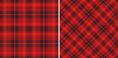 Textile pattern texture of background check with a seamless fabric plaid tartan. vector