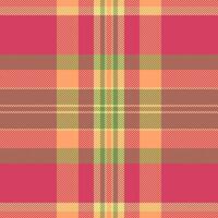 Seamless tartan check of fabric texture textile with a background plaid pattern. vector