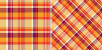 Textile background tartan of texture pattern with a check seamless fabric plaid. Set in summer colors for modern rug designs and other home decor. vector