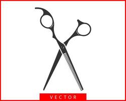 Scissor icon. Scissors design element or logo template. Black and white silhouette isolated. vector