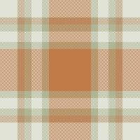 Plaid check pattern in orange and red colors. Seamless fabric texture. Tartan textile print. vector