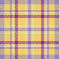 Plaid check pattern. Seamless fabric texture. Tartan textile print. vector