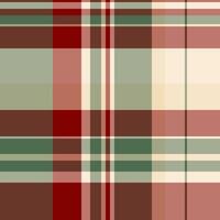 Age plaid pattern seamless, bag background tartan fabric. Factory textile check texture in red and pastel colors. vector