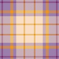 Plaid check pattern. Seamless fabric texture. Tartan textile print. vector