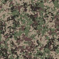 Pixel camouflage for a soldier army uniform. Modern camo fabric design. Digital military background. vector