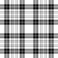 Plaid seamless pattern in black white. Check fabric texture. textile print. vector