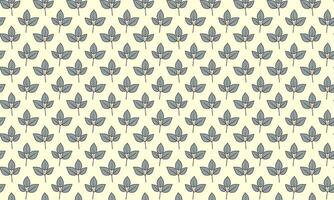 Hand drawn floral pattern design. Simple ornament with plant and leaf. vector