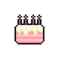 cake pixel art for dynamic digital projects and designs. vector