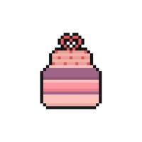 cake pixel art for dynamic digital projects and designs. vector