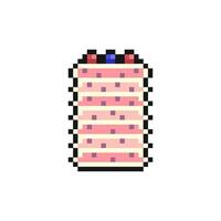 cake pixel art for dynamic digital projects and designs. vector