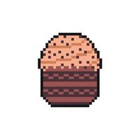 cake pixel art for dynamic digital projects and designs. vector