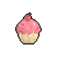 cake pixel art for dynamic digital projects and designs. vector