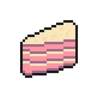 cake pixel art for dynamic digital projects and designs. vector