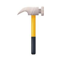 Illustration of hammer, building tool. On white isolated background vector