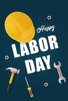 poster, happy Labor Day banner, format a4 vertical vector