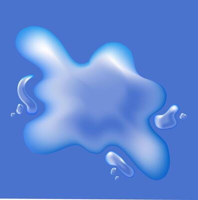 realistic spilled liquid with splashes