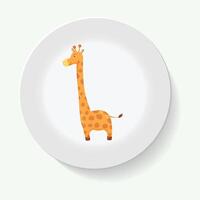 decorative plates for interior design. Empty dish, porcelain plate mock up design. vector