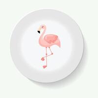 decorative plates for interior design. Empty dish, porcelain plate mock up design. Decorative plates with stilish ornament patterns. vector