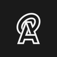 Letter AQ or QA Logo, Monogram Logo letter A with Q combination, design logo template, illustration vector