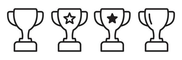 Trophy icon. Trophy cup, winner cup, victory cup icon. Reward symbol sign for web and mobile. vector