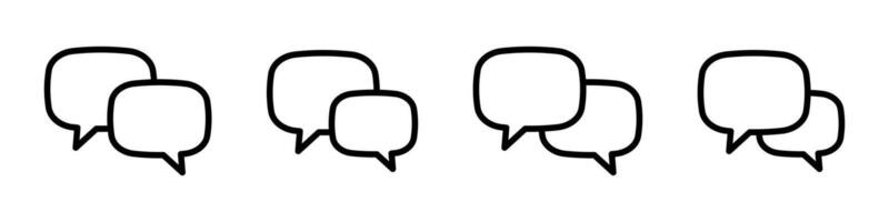 Chat icon. Talk bubble speech icon. Dialogue balloon icon. vector