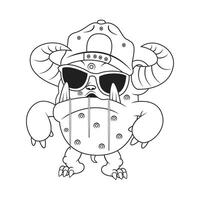 outline of a green monster figure was challenging vector