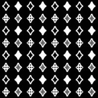Seamless Pattern Shining Stars White On Black Background vector