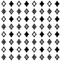 Seamless Pattern Shining Stars Black On White Background vector
