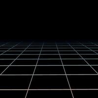 abstract futuristic dark background with vision perspective. Retro design - fashion 80-90s. Color grid infinity surface vector