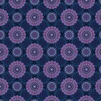 Seamless pattern with mandalas dark Background vector