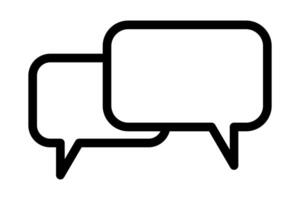 Two speech bubbles. Chatting icon symbol vector