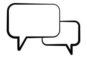 Two speech bubbles. Chatting icon symbol vector